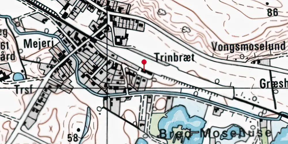 Historisk kort over Bred Trinbræt