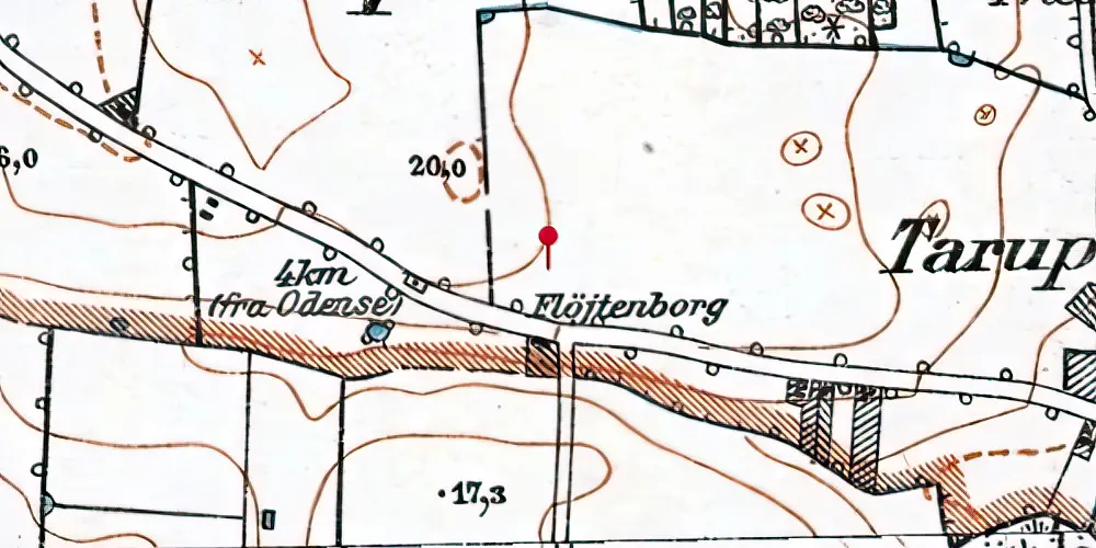 Historisk kort over Tarup Center Letbanestation