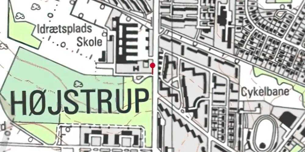 Historisk kort over Højstrup Letbanestation