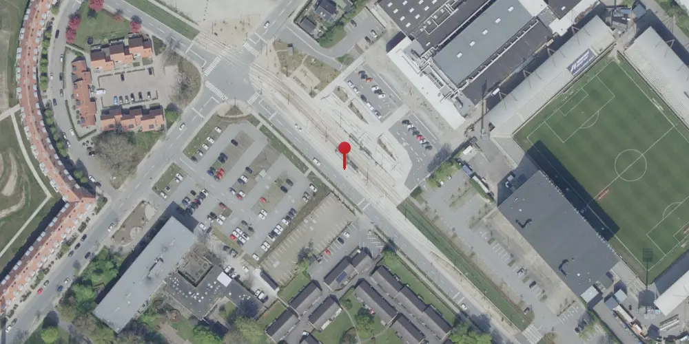 Historisk kort over Idrætsparken Letbanestation