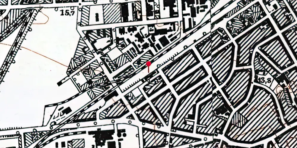 Historisk kort over Vestre Stationsvej Letbanestation