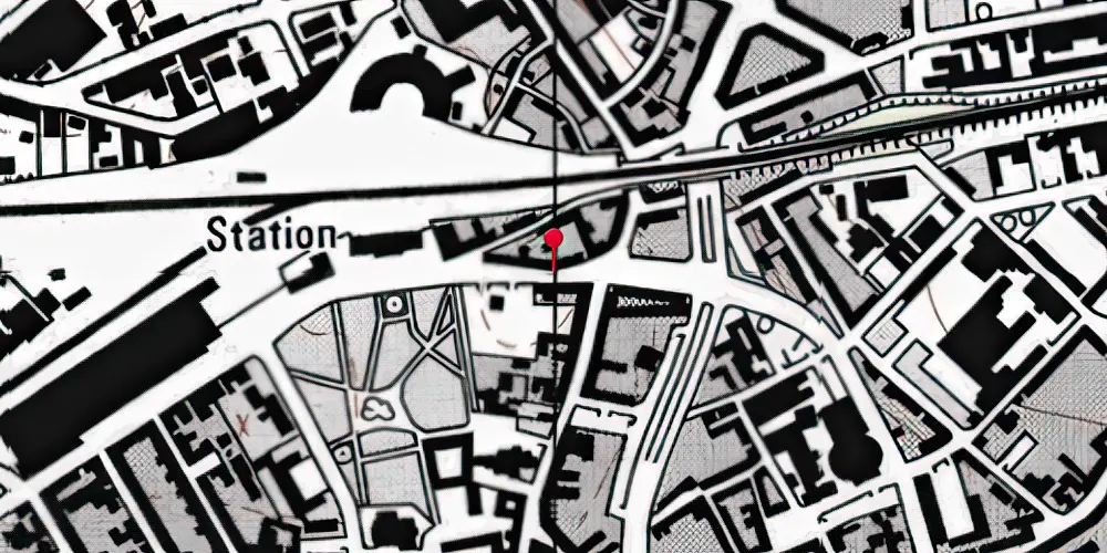 Historisk kort over Odense Banegård Letbanestation