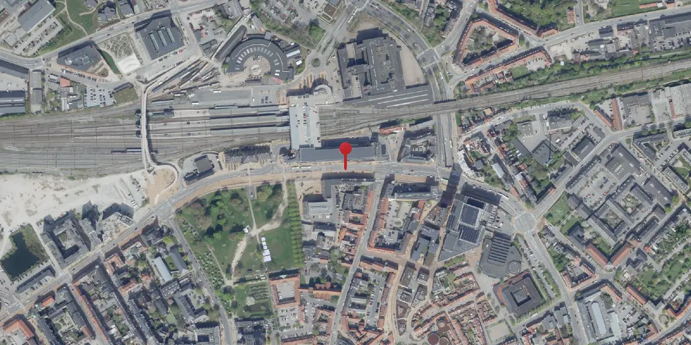 Historisk kort over Odense Banegård Letbanestation