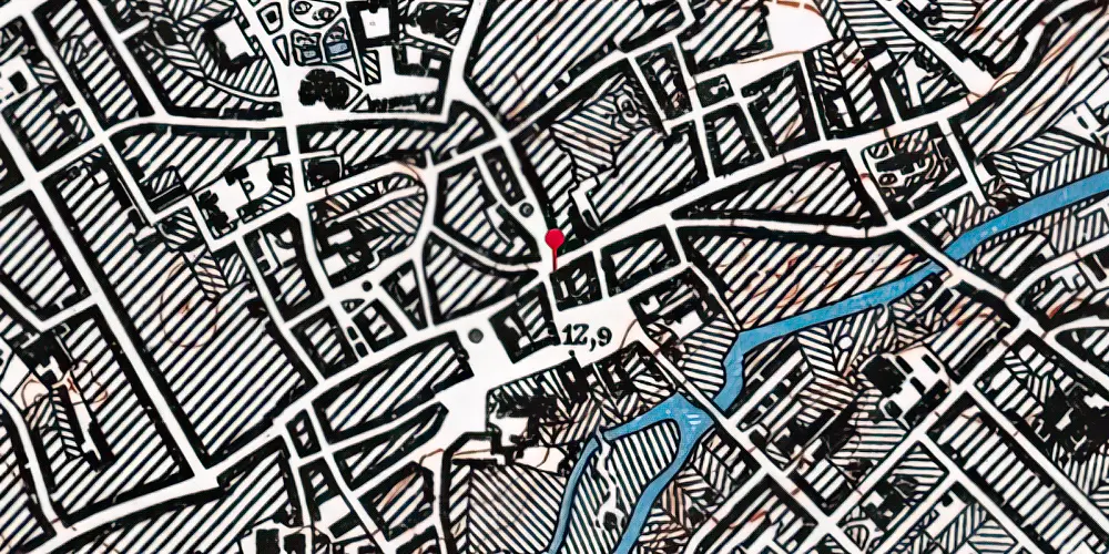 Historisk kort over Albani Torv Letbanestation Historisk kort over Albani Torv Letbanestation