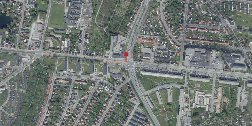 Historisk kort over Korsløkke Letbanestation