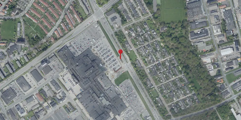 Historisk kort over Rosengårdcentret Letbanestation