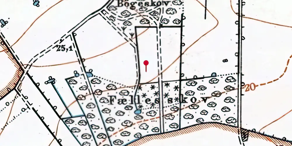 Historisk kort over SDU Letbanestation Historisk kort over SDU Letbanestation