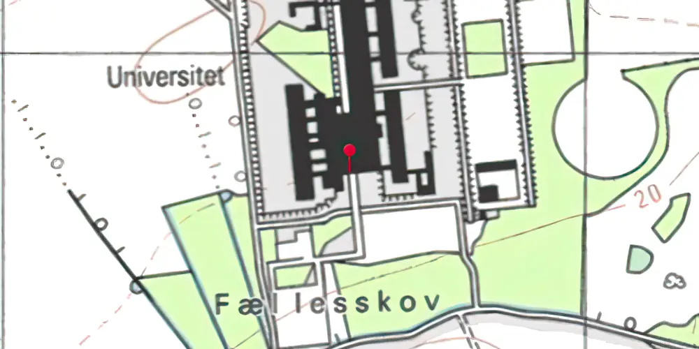 Historisk kort over SDU Letbanestation Historisk kort over SDU Letbanestation