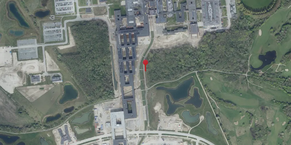 Historisk kort over SDU Syd/Hospital Nord Letbanestation