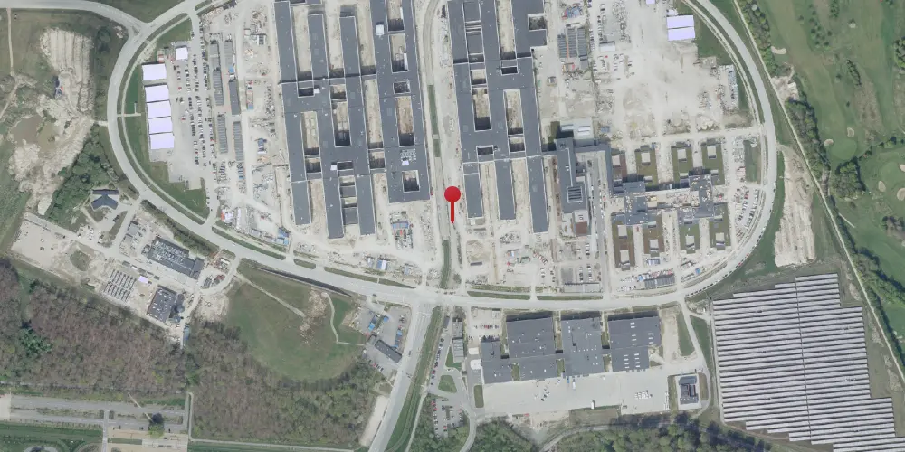 Historisk kort over Hospital Syd Letbanestation