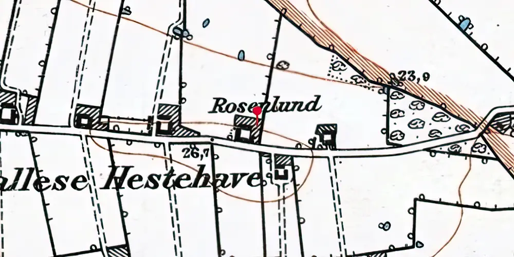 Historisk kort over Parkering Odense Syd Letbanestation Historisk kort over Parkering Odense Syd Letbanestation