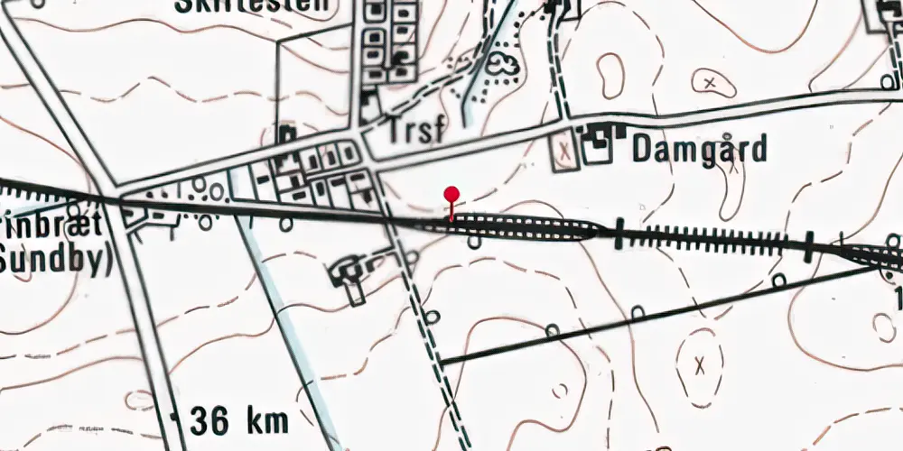 Historisk kort over Vinge S-togstrinbræt Historisk kort over Vinge S-togstrinbræt