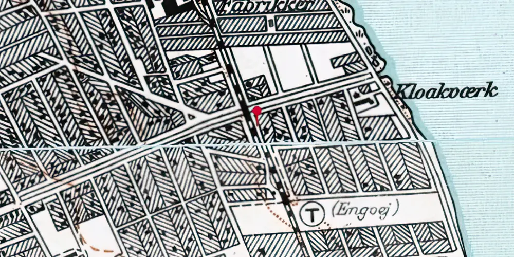 Historisk kort over Amager Strand Metrostation Historisk kort over Amager Strand Metrostation