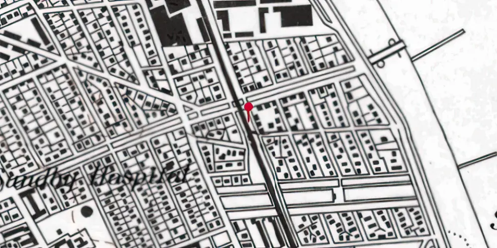 Historisk kort over Amager Strand Metrostation Historisk kort over Amager Strand Metrostation