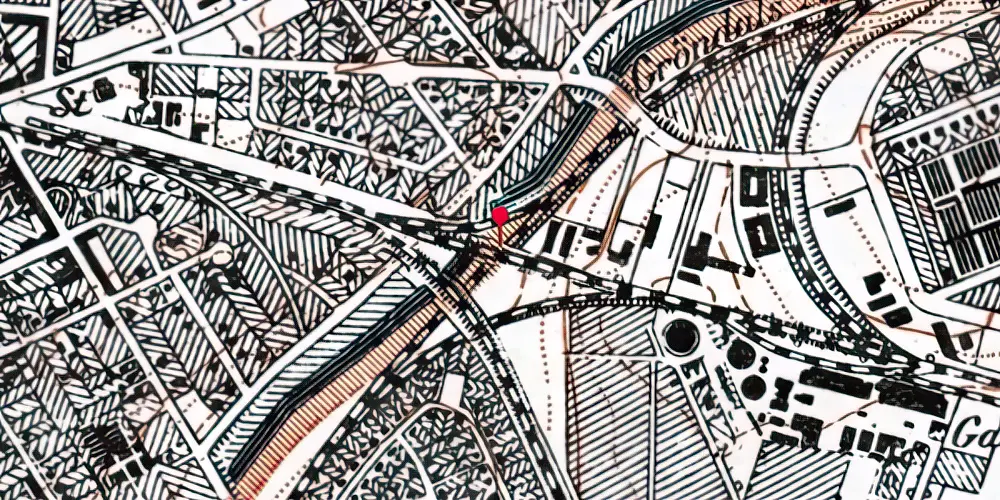 Historisk kort over Flintholm Metrostation Historisk kort over Flintholm Metrostation