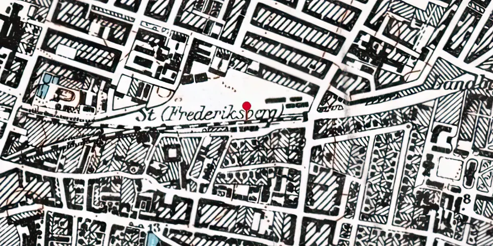 Historisk kort over Frederiksberg Metrostation Historisk kort over Frederiksberg Metrostation