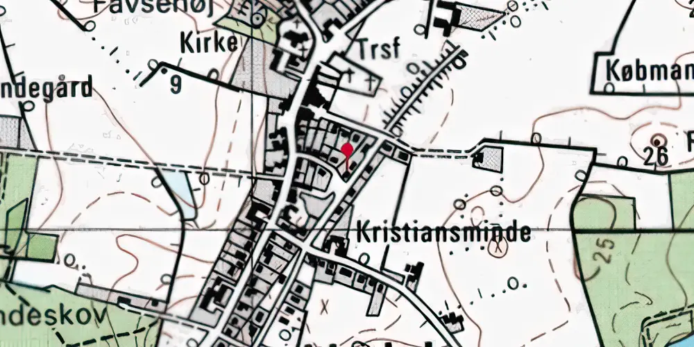 Historisk kort over Lindelse Station