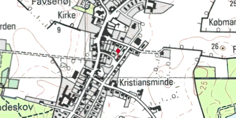 Historisk kort over Lindelse Station