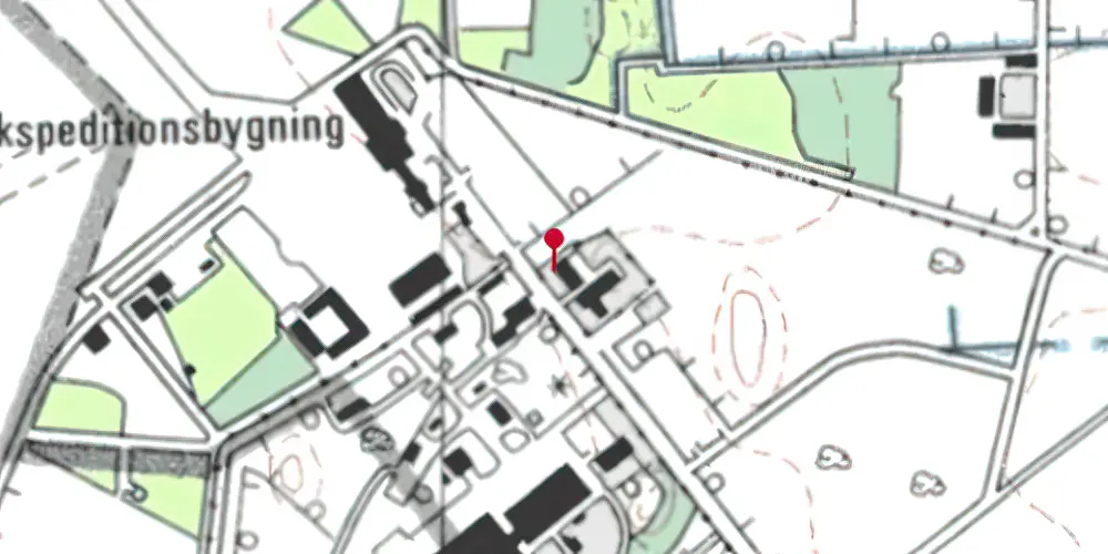 Historisk kort over Aalborg Lufthavn Trinbræt