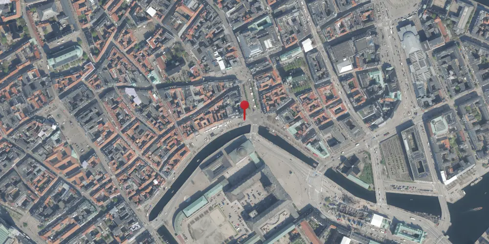 Historisk kort over Gammel Strand Metrostation