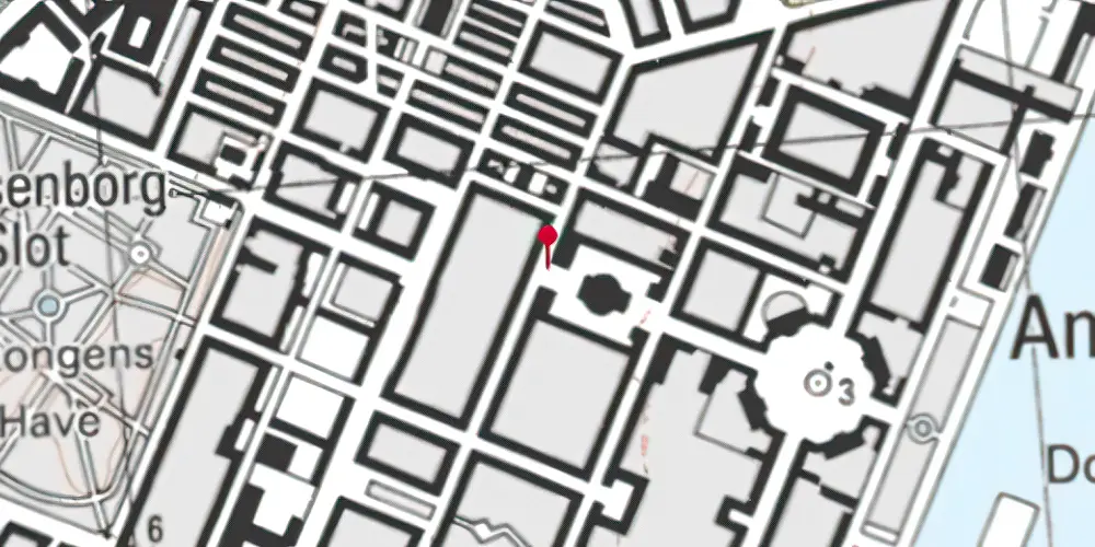 Historisk kort over Marmorkirken Metrostation