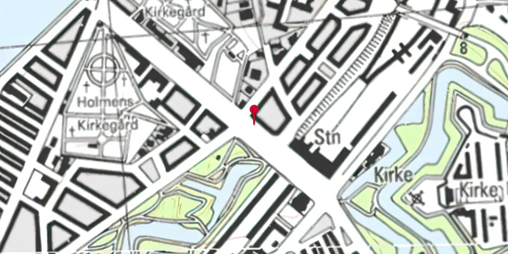 Historisk kort over Østerport Metrostation