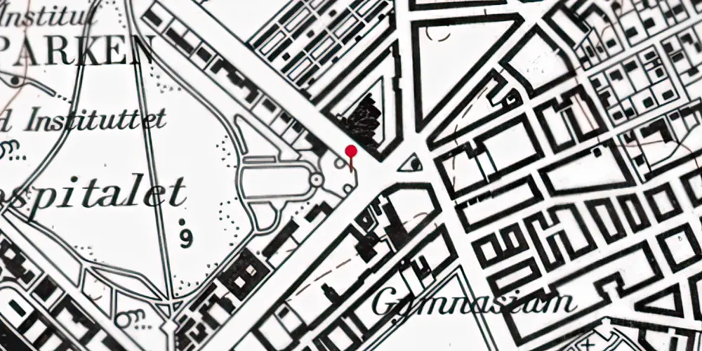 Historisk kort over Trianglen Metrostation