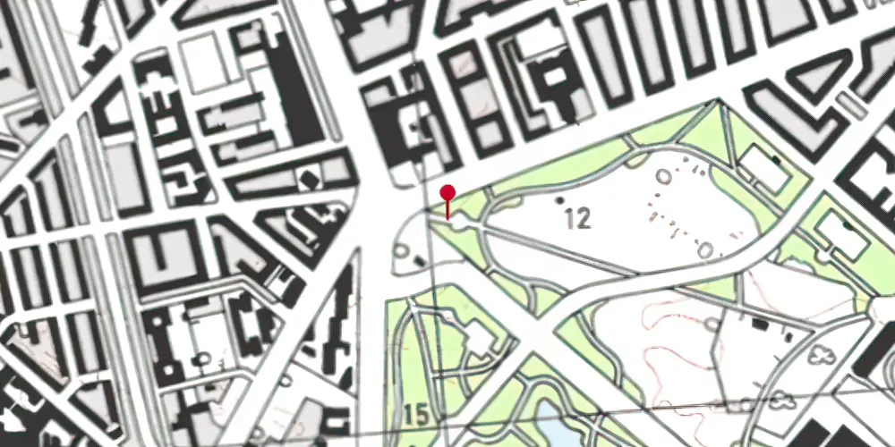 Historisk kort over Vibenshus Runddel Metrostation