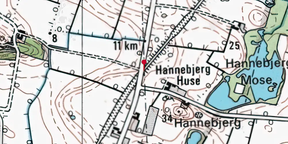 Historisk kort over Haugbølle Trinbræt Historisk kort over Haugbølle Trinbræt