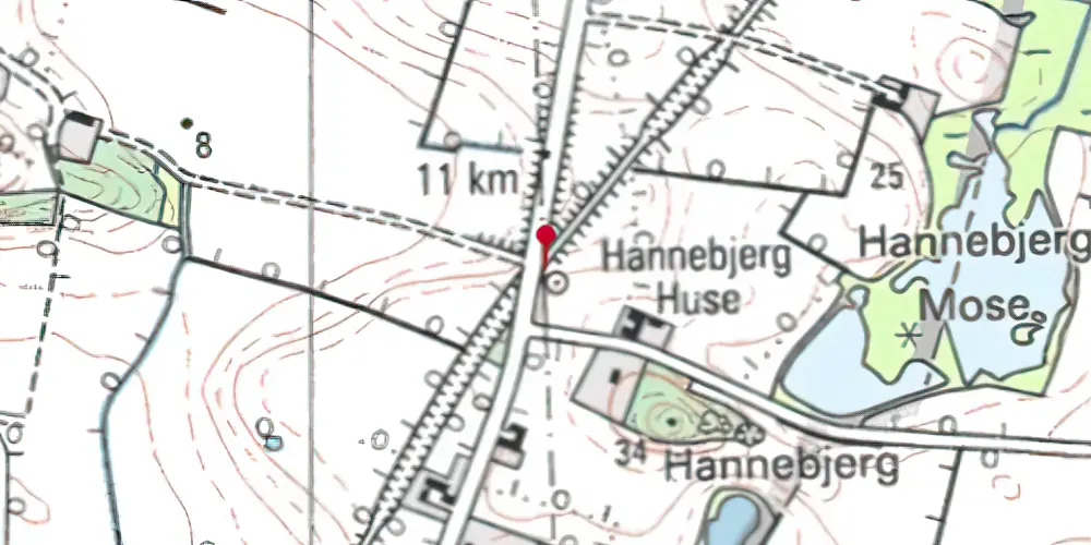 Historisk kort over Haugbølle Trinbræt Historisk kort over Haugbølle Trinbræt