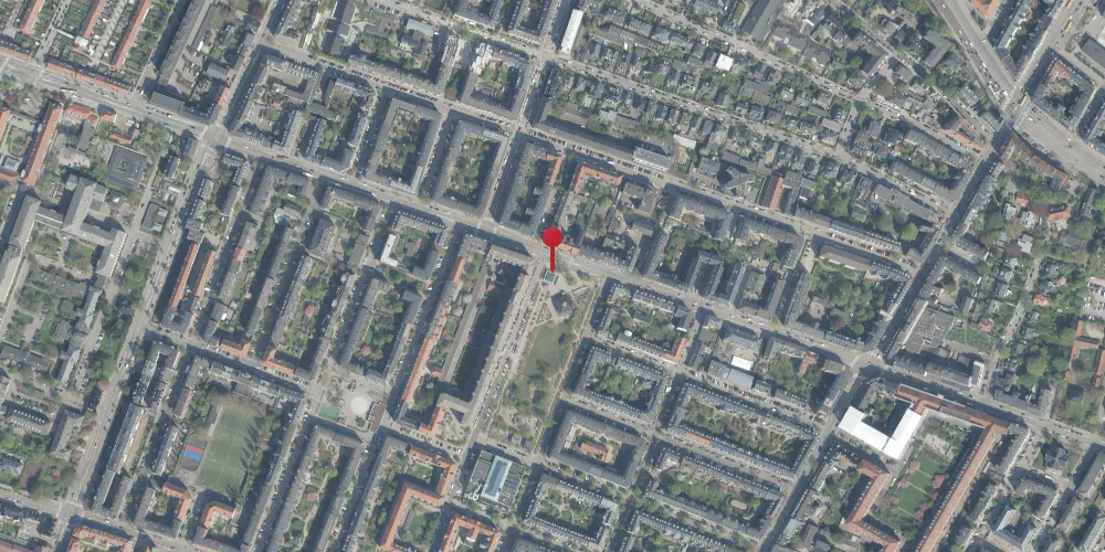 Historisk kort over Aksel Møllers Have Metrostation