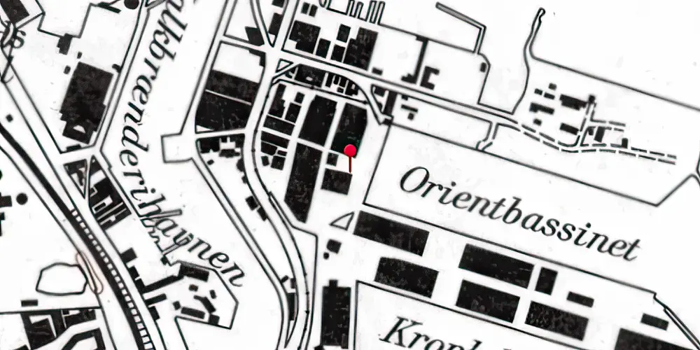 Historisk kort over Orientkaj Metrostation