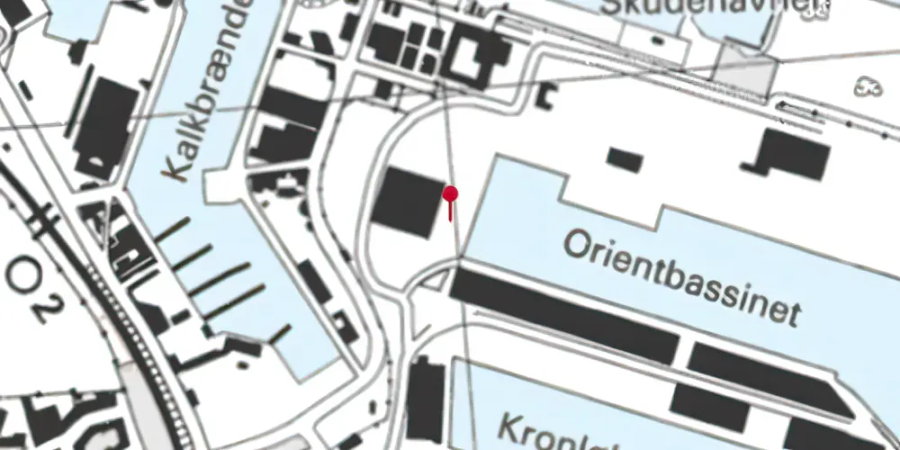 Historisk kort over Orientkaj Metrostation