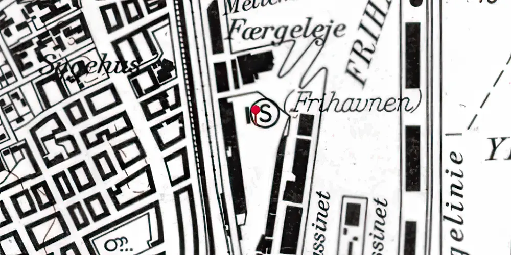Historisk kort over Frihavnens Station