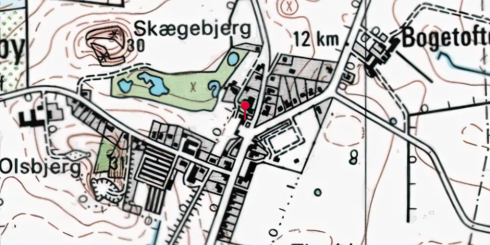 Historisk kort over Kædeby Station Historisk kort over Kædeby Station