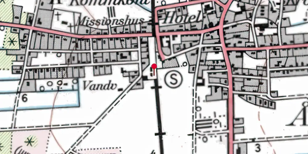 Historisk kort over Ålbæk Station [1890-1934]