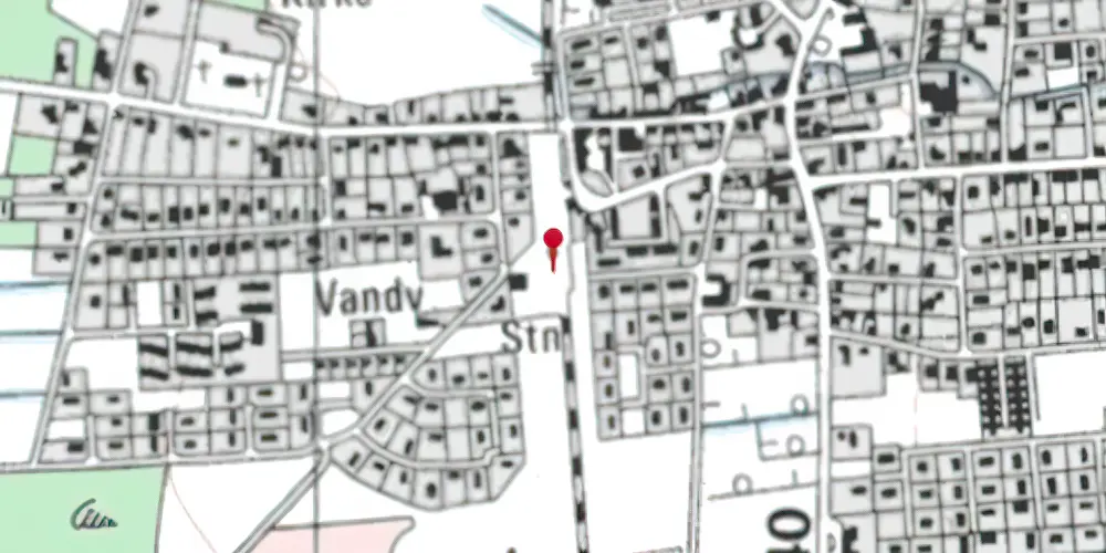 Historisk kort over Ålbæk Station [1890-1934]