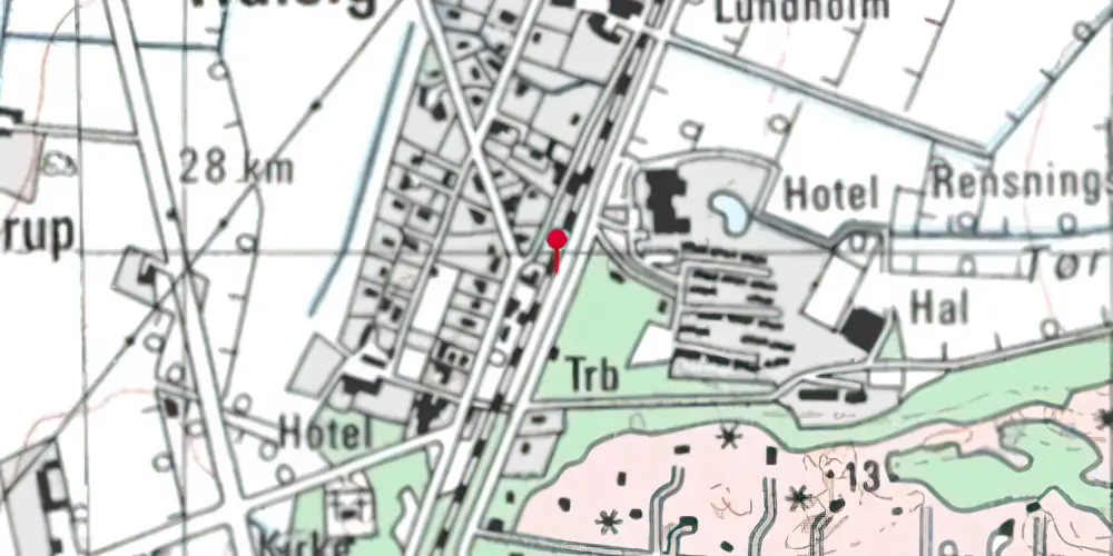 Historisk kort over Hulsig Trinbræt