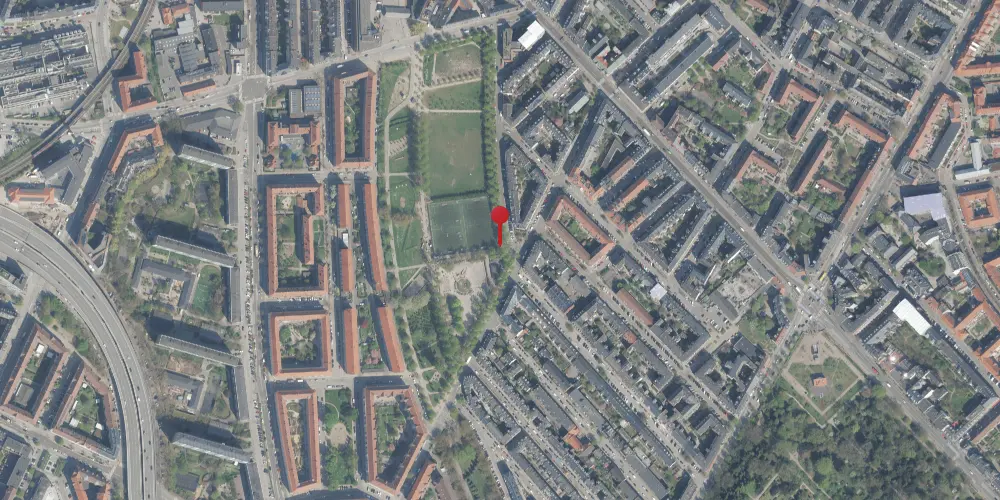 Historisk kort over Nørrebro A Station [1886-1930]