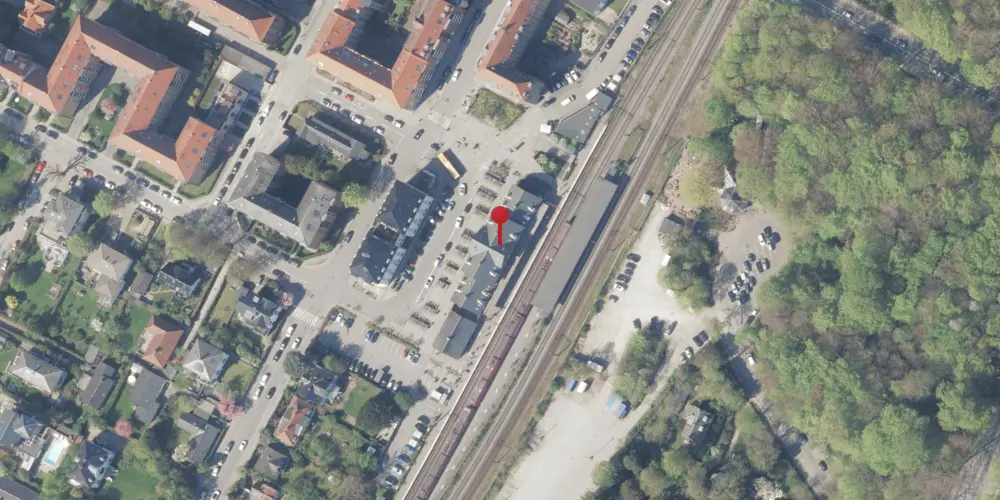 Historisk kort over Charlottenlund Station