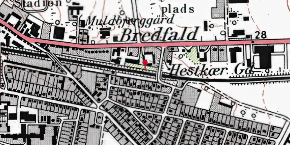 Historisk kort over Hjørring Øst Trinbræt