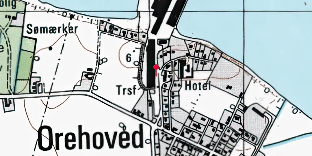 Historisk kort over Orehoved Station [1872-1937]