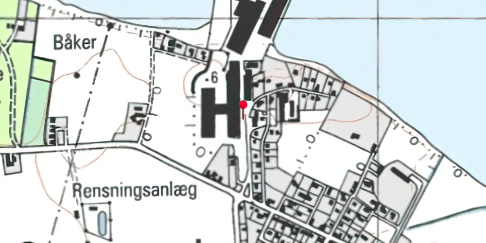 Historisk kort over Orehoved Station [1872-1937]