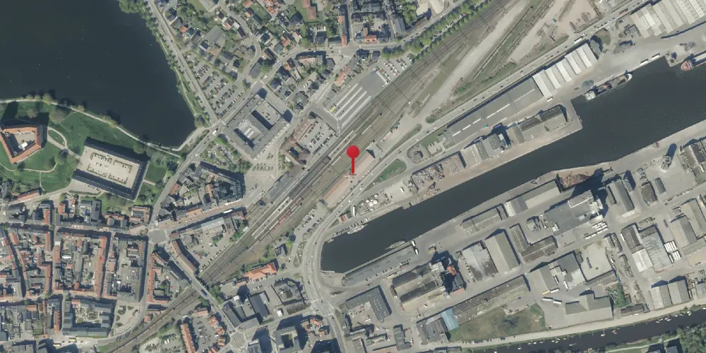 Historisk kort over Kolding Godsbanegård