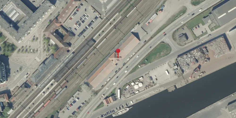 Historisk kort over Kolding Godsbanegård