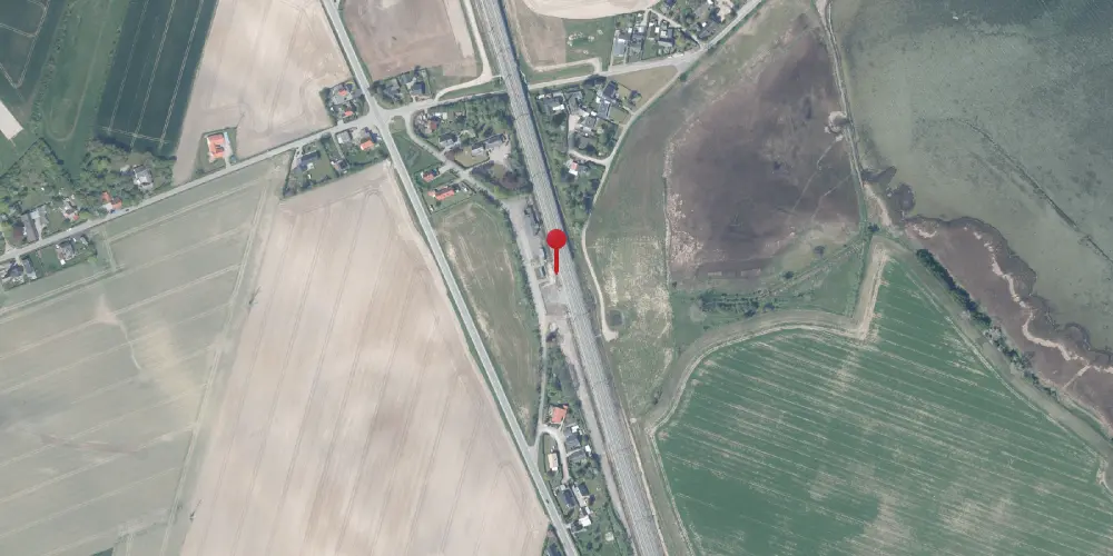 Historisk kort over Orehoved (midlertidig) Trinbræt