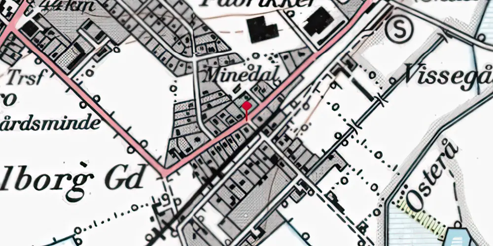 Historisk kort over Skalborg Station [1899-1950]