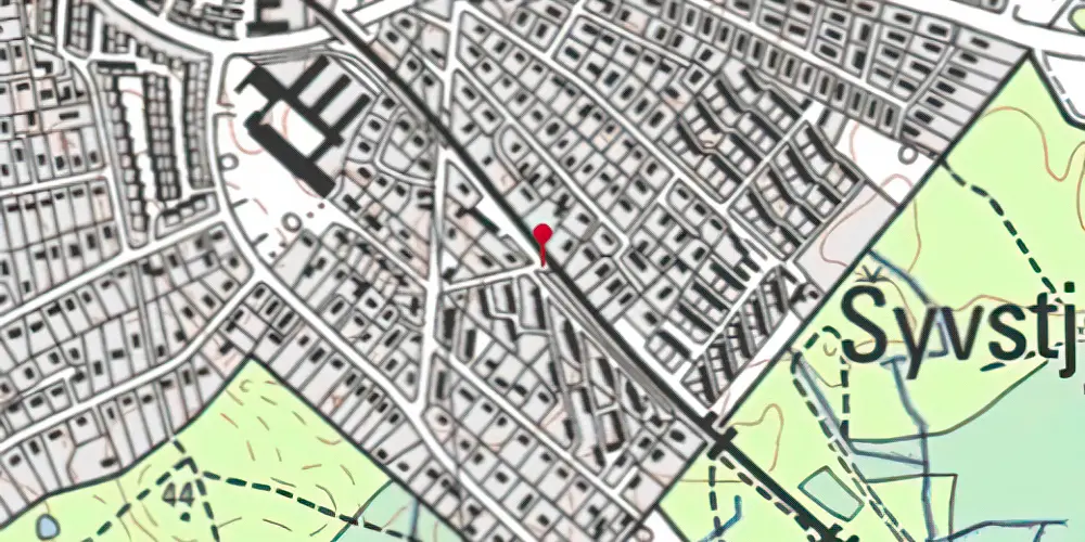 Historisk kort over Syvstjernen Trinbræt Historisk kort over Syvstjernen Trinbræt