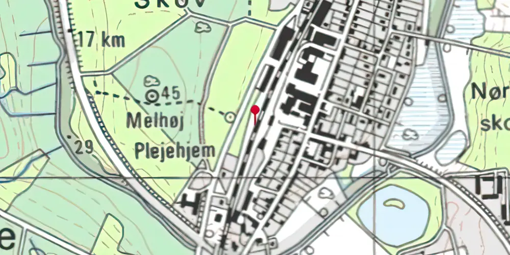 Historisk kort over Hinnerup Station [1862-1911]