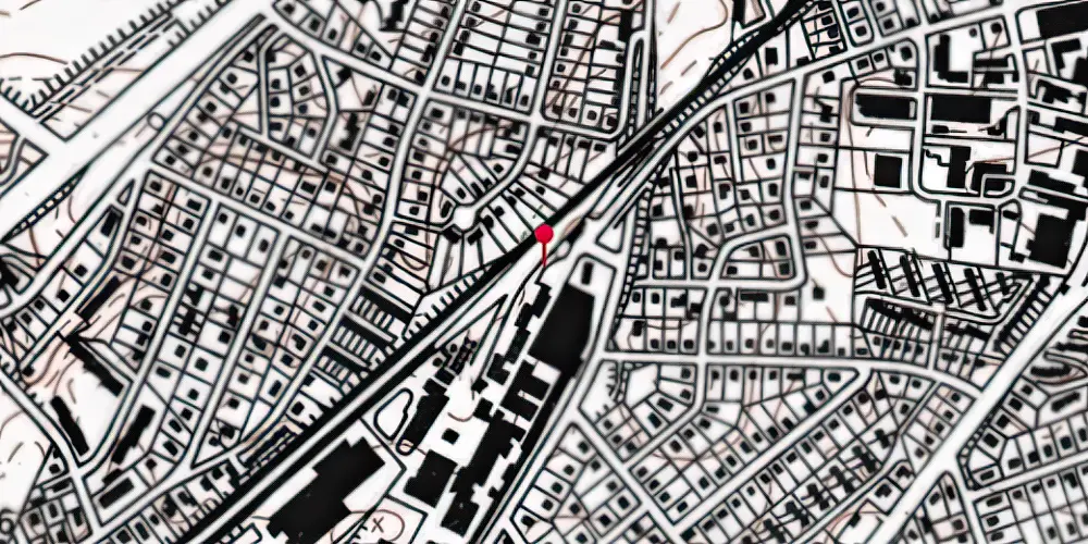 Historisk kort over Viby Jylland Station [1884-1956]